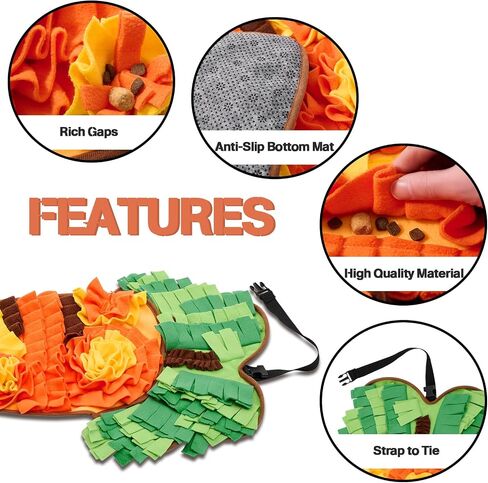 Snuffle Mat for Dogs, Dog Snuffle Mat for Small Medium Breed Dogs, Puppy Snuffle Mat Encourages Natural Foraging Skills, Stress Release, Dog Enrichment Toys, Non-Slip in Saudi Arabia