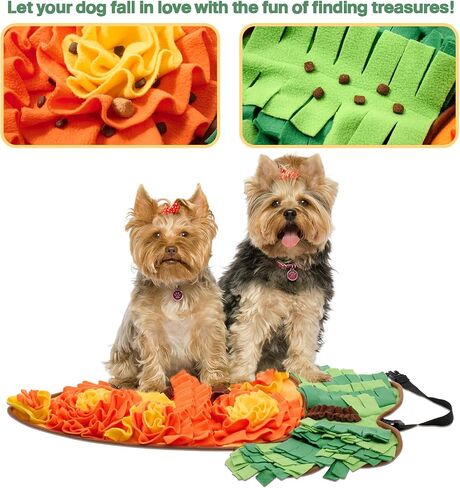 Snuffle Mat for Dogs, Dog Snuffle Mat for Small Medium Breed Dogs, Puppy Snuffle Mat Encourages Natural Foraging Skills, Stress Release, Dog Enrichment Toys, Non-Slip in Saudi Arabia