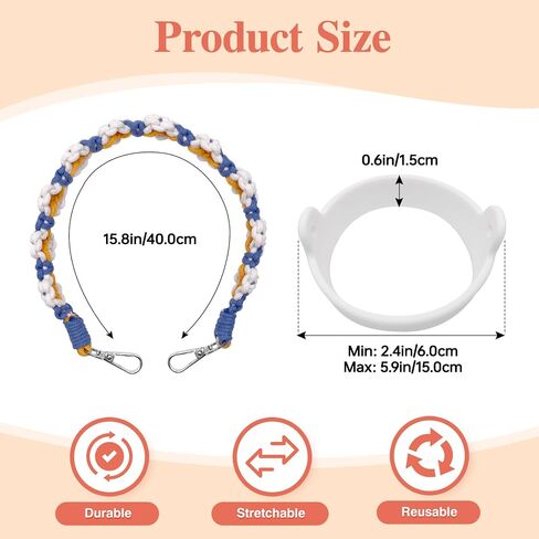 Water Bottle Handle with Lip Balm Holder, Sling Holder Lanyard, Carrier with Strap, Compatible with Stanley Cup in Saudi Arabia
