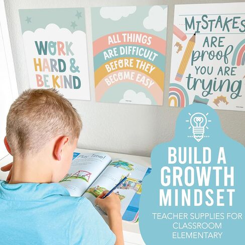 9 Boho Classroom Motivational Posters For Classroom Decor - Inspirational Posters For Classroom Posters Middle School Posters, Positive Posters For Classroom Decorations For Teachers Elementary in Saudi Arabia