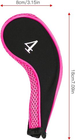 Golf Head Covers Golf Driver Head Cover Neoprene 10Pcs Neoprene Golf Club Iron Head Covers Putter Set Protector Case Golf Sory(Gray) (Pink) in Saudi Arabia