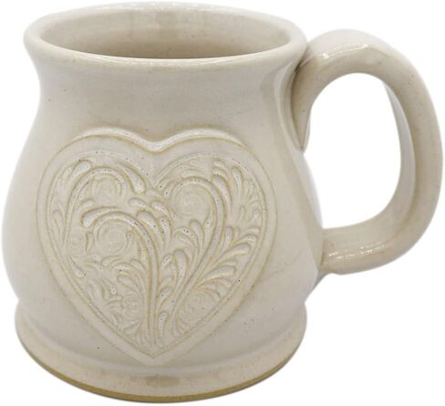 كوب SHS على شكل قلب مصنوع يدويًا في الولايات المتحدة الأمريكية، كوب قهوة سعة 12 أونصة (دوامة) in Kuwait