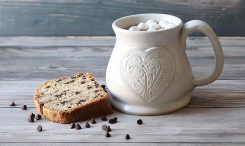 كوب SHS على شكل قلب مصنوع يدويًا في الولايات المتحدة الأمريكية، كوب قهوة سعة 12 أونصة (دوامة) in Kuwait