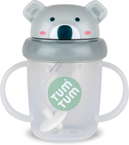 TUM TUM Tippy Up Free Flow Sippy Cup (No Valve), Sippy Cup for Toddlers, 200ml, BPA Free (Kev Koala) 200ml in Saudi Arabia