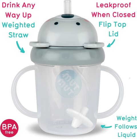 TUM TUM Tippy Up Free Flow Sippy Cup (No Valve), Sippy Cup for Toddlers, 200ml, BPA Free (Kev Koala) 200ml in Saudi Arabia