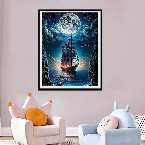 مجموعات الرسم الماسي للبالغين، مجموعات الفن الماسي الزهري للأطفال المبتدئين DIY 5D الحفر الكامل كريستال حجر الراين الفنون والحرف جوهرة الفن اللوحة مع نقاط الماس ديكور جدار المنزل 11.8 × 15.7 بوصة in Saudi Arabia