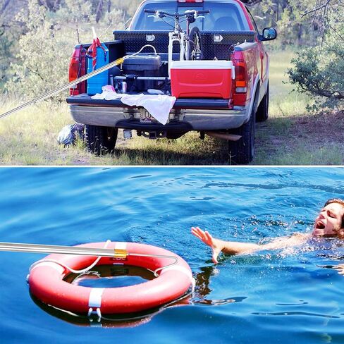 Clothes Hook Pole，30-74 inch Adjustable Extension bar Hooks.for Christmas Light Hook Poles, high Reach Garment Hook, Closet Hook Pole, Comfort Foam Handles (with Two Long Hooks) in Kuwait