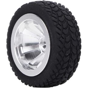 4PCS RC Tires, Rubber Tires RC Car Model Upgrade Accessories Fit for 1/28 K989-53 RC Wheel Tyre(Silver) K989 Wheels 1/28 Rc Body 1/28 Tires