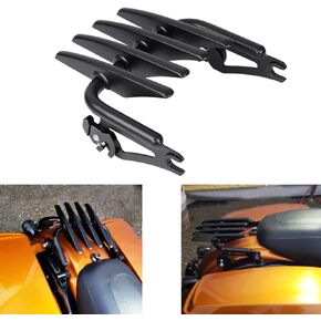 Black Detachable Stealth Luggage Rack Mounting Trunk Rack Compatible with for Touring Road King Road Glide Street Glide Electra Glide FLHR FLHT FLHX FLTR 2009-2024