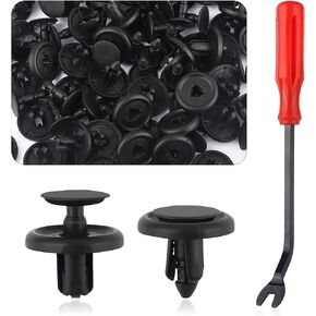 100PCS Door Panel Clips with Fastener Removal Tool,Door Trim Panel Retainer Clips Car Accessories OEM#6503204,Automotive Clips Compatible with Chrysler Cirrus Jeep Dodge (6503204)