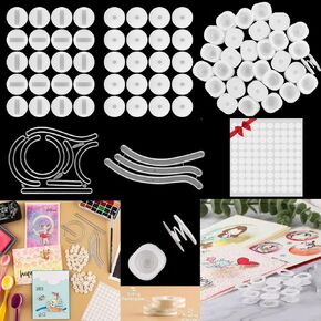 72PCS Mini Action Wobbles and Rotating Sliding for Card Making,Self-Adhesive Springs,Small Wobblers Movers for for Card Making,Gliders for Slider Cards DIY Scrapbooking Arts Projects Embellishments