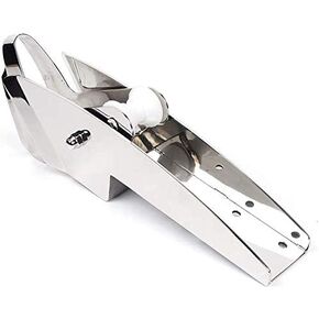 ISURE MARINE AISI 316 Stainless Steel Hinged Self-Launching Bow Anchor Roller with pivoting Dual-Roller 23'' for Marine Yacht Docking Accessories
