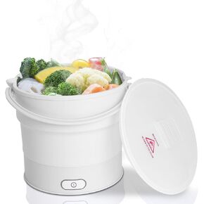 طباخ كهربائي قابل للطي، غلاية كهربائية صغيرة، وعاء تسخين قابل للطي، وعاء غليان الماء مع باخرة 100-240 فولت in Kuwait