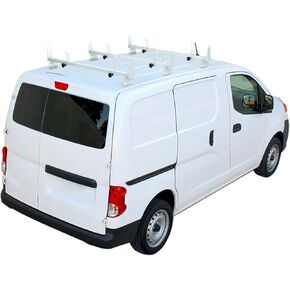 قضبان متقاطعة لسقف الشاحنة الفولاذية طراز X202 من AA-Racks تناسب 2013-On NV200/ 2014-On Transit Connect/ 2013-2017 City Express، 3 بار 50 بوصة - أبيض in Kuwait