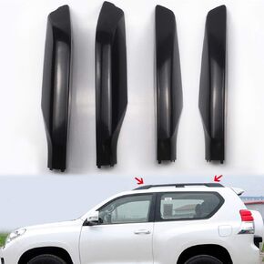ITrims Car Accessories for Toyota Prado J150 for Lexus GX 460 GX460 2010-2022 Roof Rack Rail End Luggage Protector Cover Cargo Rack Shell Cap Trims 4PCS (Black)