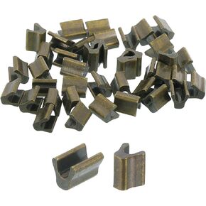 uxcell 40Pcs Zipper Slider Retainers - #8 Top Stoppers for Bags Coats Jackets Closed-end Zippers Replacing, Gold Tone in Kuwait