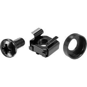 uxcell M6x12mm Server Rack Cage Nuts Black 10Set, Mounting Screws for Server Shelves
