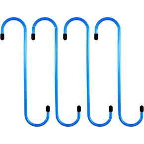 Set of 4 Brake Caliper Hangers with Rubber Tips - Durable Automotive Brake Caliper Hooks in Blue, Car Accessories for Braking, Bearings - Efficient and Reliable Caliper Hanger Tool
