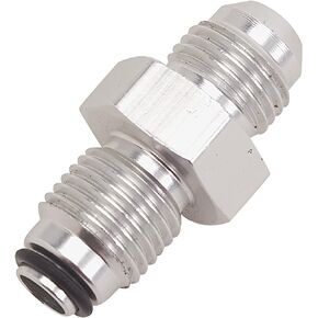 Edelbrock 648020 Power Steering Adapter 9/16-18 O-Ring To 6 An Male Clear Anodize