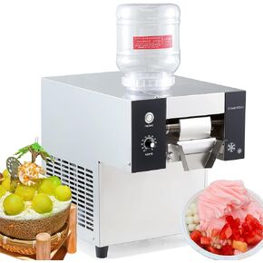 Mvckyi 80kg/24H Snowflake Ice Machine Commercial Ice Shaver Machine, Korean Shaved Ice Machine, Electric Snow Cone Machine Snow Ice Machine Maker, Stainless Steel for Bar, Ice Cream Shop