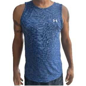 تانك رجالي من Under Armour بدون أكمام، مقاس كبير، أزرق