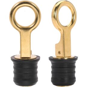 Boat Drain Plug O-Handle Snap Boat Plug Brass/Stainless Steel Drain Snap Plug Rubber Boat Plug