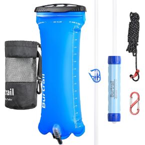 Gravity Water Filter,Camping Water Filtration System,Water Filter Survival for Backpacking and Emergency Preparedness,3L Water Bag,0.01 Micron