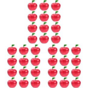 Cabilock 36pcs Apple Shaped Candy Boxes Christmas Favor Box Fillable Ornament Balls Gifts Jewelry Chocolate Container for Xmas Wedding Holiday Festival Red Random Style