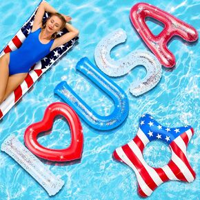 6 قطع من حوض السباحة في الرابع من يوليو، مقاس 20 بوصة قابلة للنفخ لحفلة عيد الاستقلال، مجموعة حمام السباحة في الرابع من يوليو لحفلة حمام السباحة على الشاطئ في يوم الاستقلال (الولايات المتحدة الأمريكية) in Kuwait