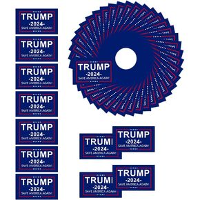 50 عبوة من ملصقات دونالد ترامب 2024 Saves America Again لديكور نافذة الكمبيوتر المحمول للسيارة in Kuwait