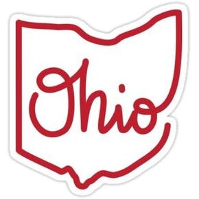 for The Love of Ohio - Sticker Graphic Bumper Window Sicker Decal - State Love Sticker