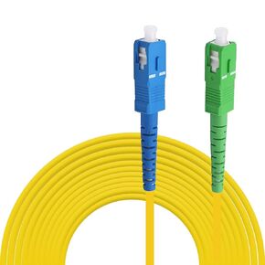 Fiber Cable, 3M SC/UPC-SC/APC Fiber Jumper Singlemode Simplex - SC to SC SM Fiber Optic Patch Cable - Fiber Optic Internet Cable (3M)