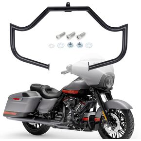 واقي محرك قضيب التصادم السريع متوافق مع موديلات Harley Touring Road Glide Road King Street Glide Electra Glide CVO وTrike 2009-2023 (أسود) in Kuwait