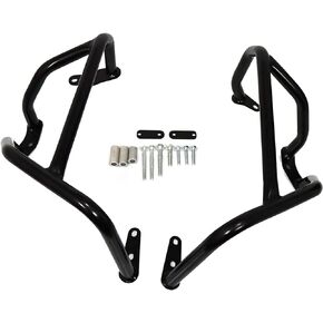 Worldmotop لـ GL800 استبدال قضبان التصادم لمحرك Honda Gold Wing 1800 GL1800 F6C Goldwing 1800 2018 2019 2020 2021 2022 واقي قضبان الطريق السريع (أسود)