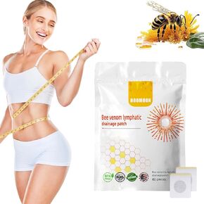60PCS Bee Venom Navel Patches, Bee Venom Lymphatic Drainage Navel Patches, Bee Venom Navel Patches for Women & Men(60pcs/1 Bags)