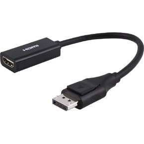 محول فيليبس ديسبلاي بورت إلى HDMI، أحادي الاتجاه، يعمل مع أجهزة الكمبيوتر المحمولة والأجهزة اللوحية، فل اتش دي 1080 بكسل، 4 كيه الترا اتش دي، متوافق مع ماك والكمبيوتر الشخصي، تصميم مضغوط، محمول، أسود، SWV9200G/27 in Kuwait
