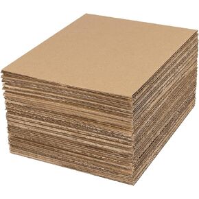MOUYAT 80 Pack 8.5 x 11 x 1/8 Inch Thick Corrugated Cardboard Sheets, Brown Cardboard Packing Sheets, Flat Cardboard Backing Sheets Pads Inserts for Crafts, Mailing, Packing, Shipping