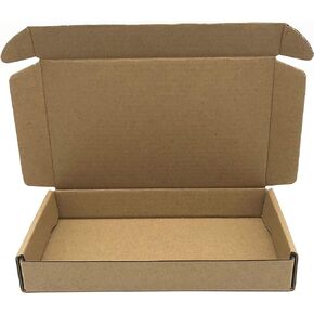 Small Cardboard Shipping Box Mailers 7.3 x 4.2 x 1 Inch Corrugated Packaging Storage Boxes 25 Pack