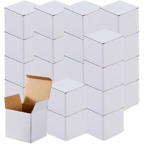 25 قطعة من صناديق الشحن، 3.15 × 3.15 × 3.15 بوصة، صناديق من الورق المقوى المموج كرافت الأبيض، صناديق بريدية صغيرة، صندوق من الورق المقوى القابل لإعادة التدوير، صندوق تغليف هدايا للشحن والتعبئة in Kuwait
