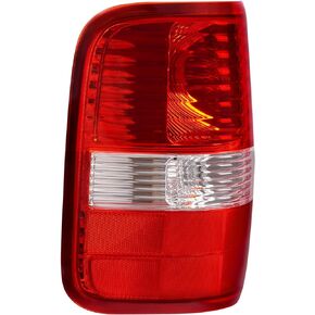 HECASA Pair Tail Light Assembly Compatible with 2004-2008 Ford F-150 Replacement for FO2801182 FO2800182 Rear Taillights Tail Lamp Red Lens+Clear Lens Driver & Passenger Side