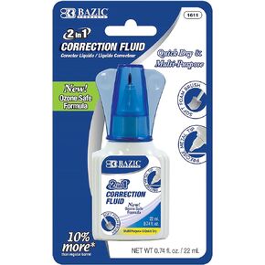 BAZIC 22ml 2 in 1 Correction w/ Foam Brush Applicator & Pen Tip