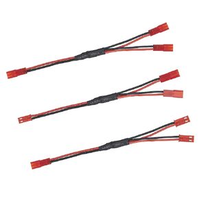 3 قطع ShareGoo JST Plug Splitter، JST ذكر أنثى Y كابل متوازي سلك تسخير متوافق مع Traxxas Tamiya Redcat Axial 1/10 RC مروحة تبريد زاحفة ESC بطارية محرك سقف LED أضواء