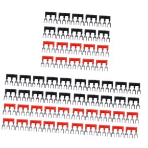 VILLCASE 40 pcs Dual Rows Terminal Block Miniature Insulated Terminal Shield Insulated Terminal Strips Spiral Screw Type 15a Nickel-Plated Copper Screw clamp Short Strip Blocks
