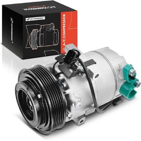 A-Premium AC Compressor with Clutch Compatible with Hyundai Elantra 1.8L 2011-2013, Elantra Coupe 1.8L 2013, with Automatic Temperature Control Only (NOT Manual), with 3-Pin Connector