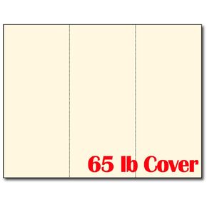 3up 65lb Cream Menu Cards/Connection Cards/Rack Cards - 25 Sheets / 75 Pieces