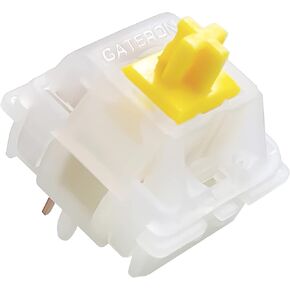 Gateron Milky Yellow Pro V2 Switches,Pre Lubed Linear 5 Pin Switch Compatible MX Mechanical Gaming Keyboard(72 PCS)