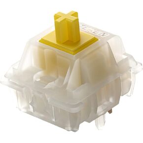 GATERON Milky Yellow Pro Keyboard Switches, KS-3X1 Linear RGB LED Pre Lubed 5 Pins Key Switches for MX Mechanical Keyboard(35PCS) in Saudi Arabia