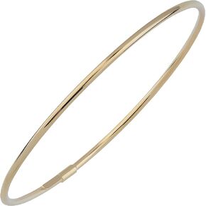 Kooljewelry 14k Gold 2 mm High Polish Slip-on Bangle Bracelet (yellow gold, white gold or rose gold)