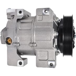 WFLNHB AC Compressor & A/C Clutch, A/C Ports 4 Grooves Replacement for 2007-2012 Nissan Altima Sentra 2.5L CO 10886C 68664 98664