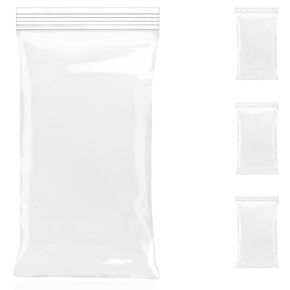 Clear Plastic Reclosable Zipper Bags, 4 x 7 Inches. 100 Pack 2 Mil Reclosable Plastic Bags with Zipper Closure. Durable Industrial Poly Bags Reclosable. Waterproof Reclosable Zip Bags Clear